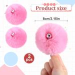 Pink Roller Skate Pom Poms with Bells Set