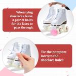 Pink Roller Skate Pom Poms with Bells Set