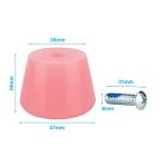 Cosmos Roller Skate Toe Stops with Screws - Pink