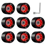 TOBWOLF 8 Pack 58mm 95A Indoor Roller Skate Wheels
