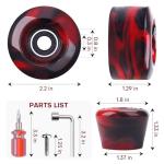 Nezylaf 8 Pack 82A Quad Roller Skate Wheels