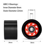 TOBWOLF 8 Pack 58mm 95A Indoor Roller Skate Wheels