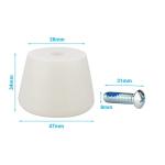 Cosmos Roller Skate Toe Stops with Screws - White