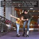 TOBWOLF 8 Pack 58mm 95A Indoor Roller Skate Wheels