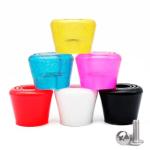 Black PU Rubber Roller Skate Toe Stoppers Pair