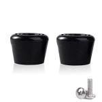 Black PU Rubber Roller Skate Toe Stoppers Pair