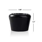 Black PU Rubber Roller Skate Toe Stoppers Pair