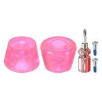 PATIKIL Clear Pink Roller Skate Toe Stops - Pair