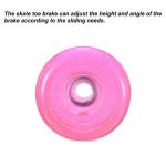 PATIKIL Clear Pink Roller Skate Toe Stops - Pair