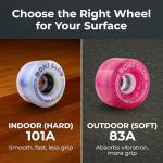 Bont Glow LED Outdoor Roller Skate Wheels - 4 Pack