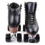 PAPAISON Microfiber Leather Quad Roller Skates