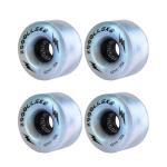 Light Up Roller Skate Wheels 62MM Pearl Silver