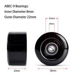 TOBWOLF 58mm Quad Roller Skating Wheels - 8 Pack