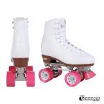 Premium White Quad Roller Skates for Girls and Women