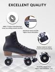 PAPAISON Microfiber Leather Quad Roller Skates
