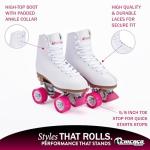 Premium White Quad Roller Skates for Girls and Women