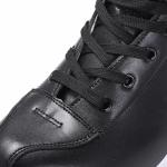 High Top Black PU Leather Quad Skates