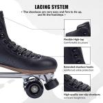 PAPAISON Microfiber Leather Quad Roller Skates