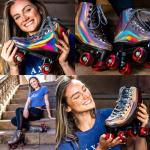 Holographic High Top Roller Skates for All