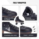 PAPAISON Microfiber Leather Quad Roller Skates
