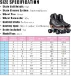 PAPAISON Microfiber Leather Quad Roller Skates
