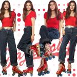 JajaHoho Holographic High Top Roller Skates for Women