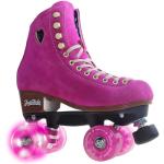 Fuchsia Quad Roller Skates with LED Wheels