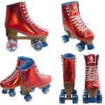 JajaHoho Holographic High Top Roller Skates for Women