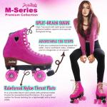 Fuchsia Quad Roller Skates with LED Wheels