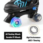 Adjustable Kids Roller Skates with 8 LED Wheels