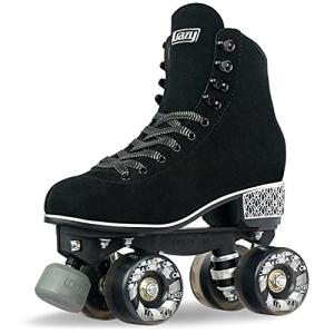 Crazy Skates Evoke Suede Quad Roller Skates Black