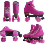 Fuchsia Quad Roller Skates with LED Wheels