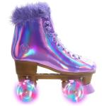 JajaHoho Women’s Lilac Holographic High Top Roller Skates