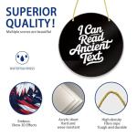 Ancient Text Door Sign for Office Decor