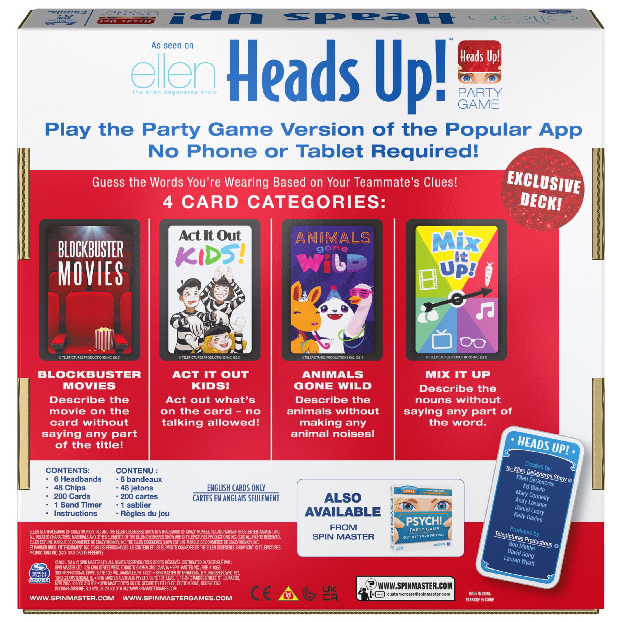 Spin Master Heads Up! Party Game - 4th Edition