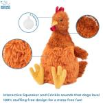 Interactive Squeaky Crinkle Chicken Dog Chew Toy