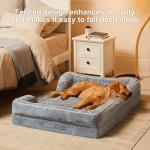 Large Dog Bolster Sofa Bed with Waterproof Lining