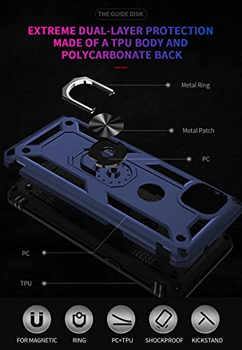 Heavy Duty Armor Case with Kickstand for Moto One 5G Ace