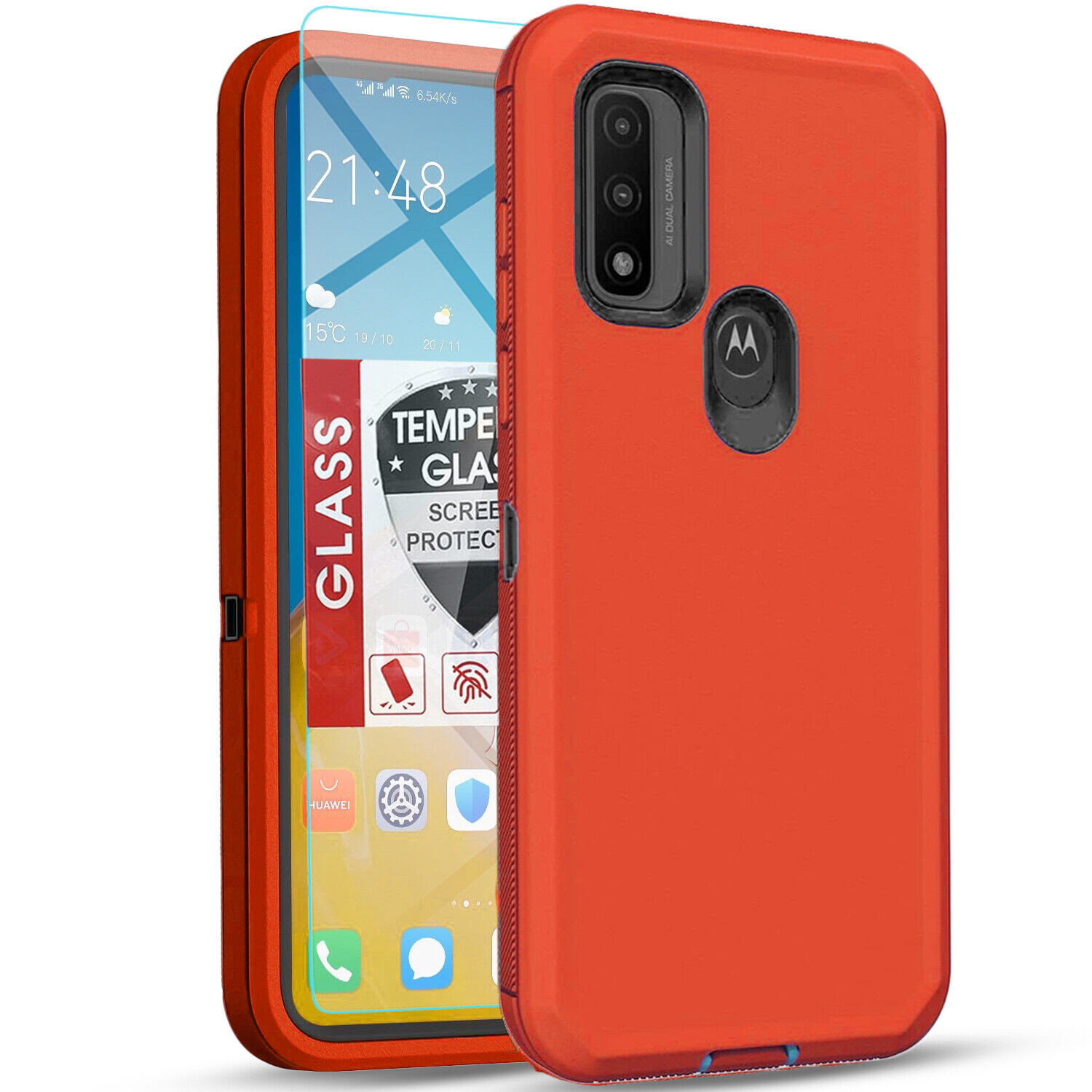Motorola Moto G Power 2022 Shockproof Case + Glass