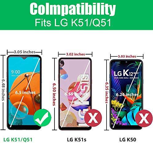 LG K51 Glitter Case with Ring Stand - Rose Gold