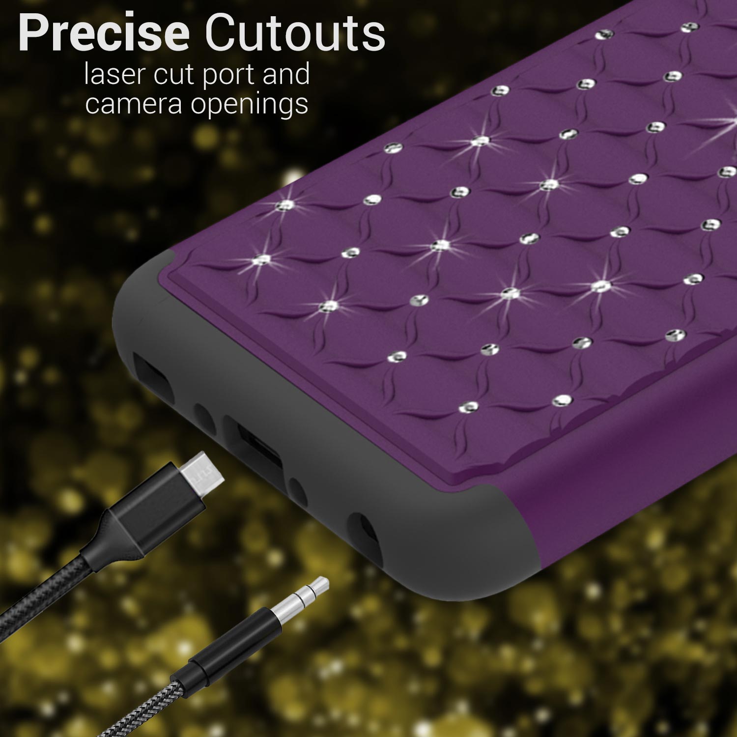 CoverON Aurora Rhinestone Case for LG V50 ThinQ