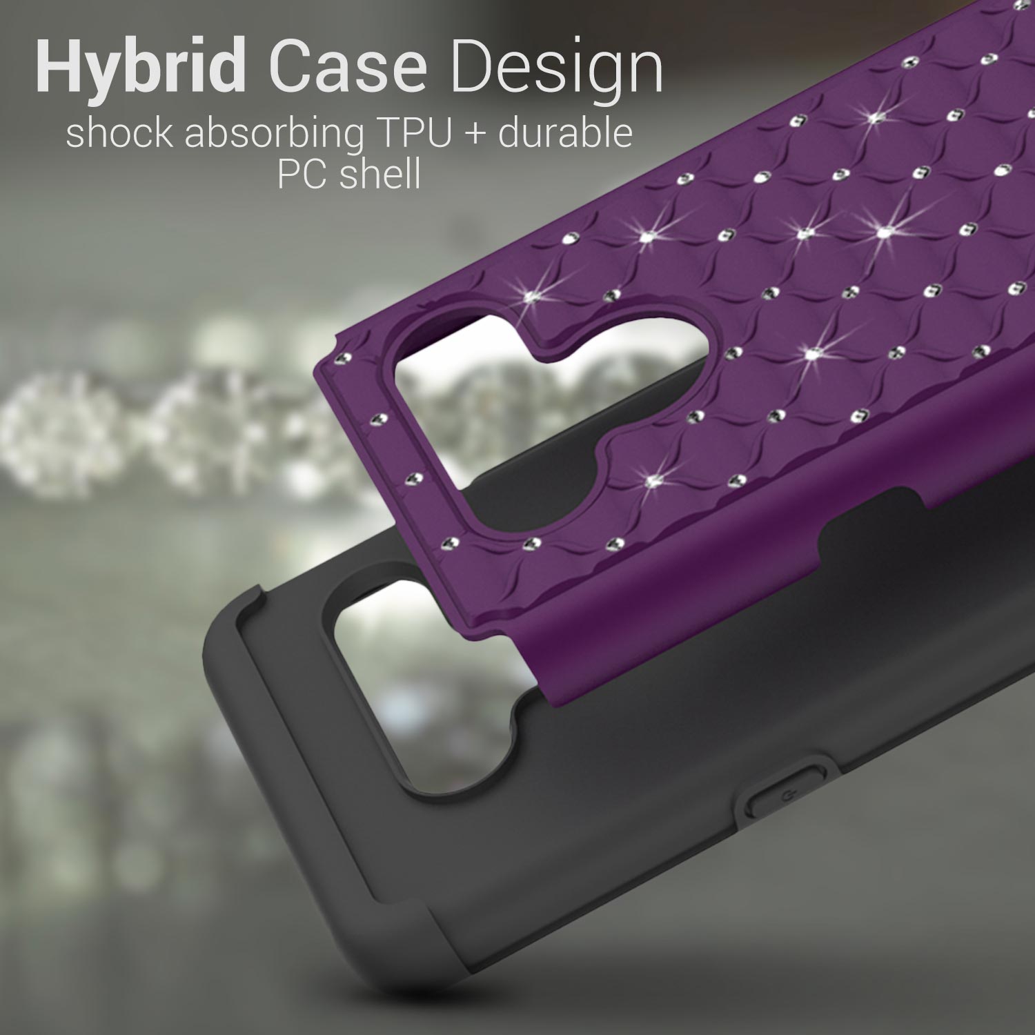 CoverON Aurora Rhinestone Case for LG V50 ThinQ