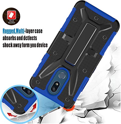 LG K40 Heavy Duty Shockproof Phone Case (Blue)