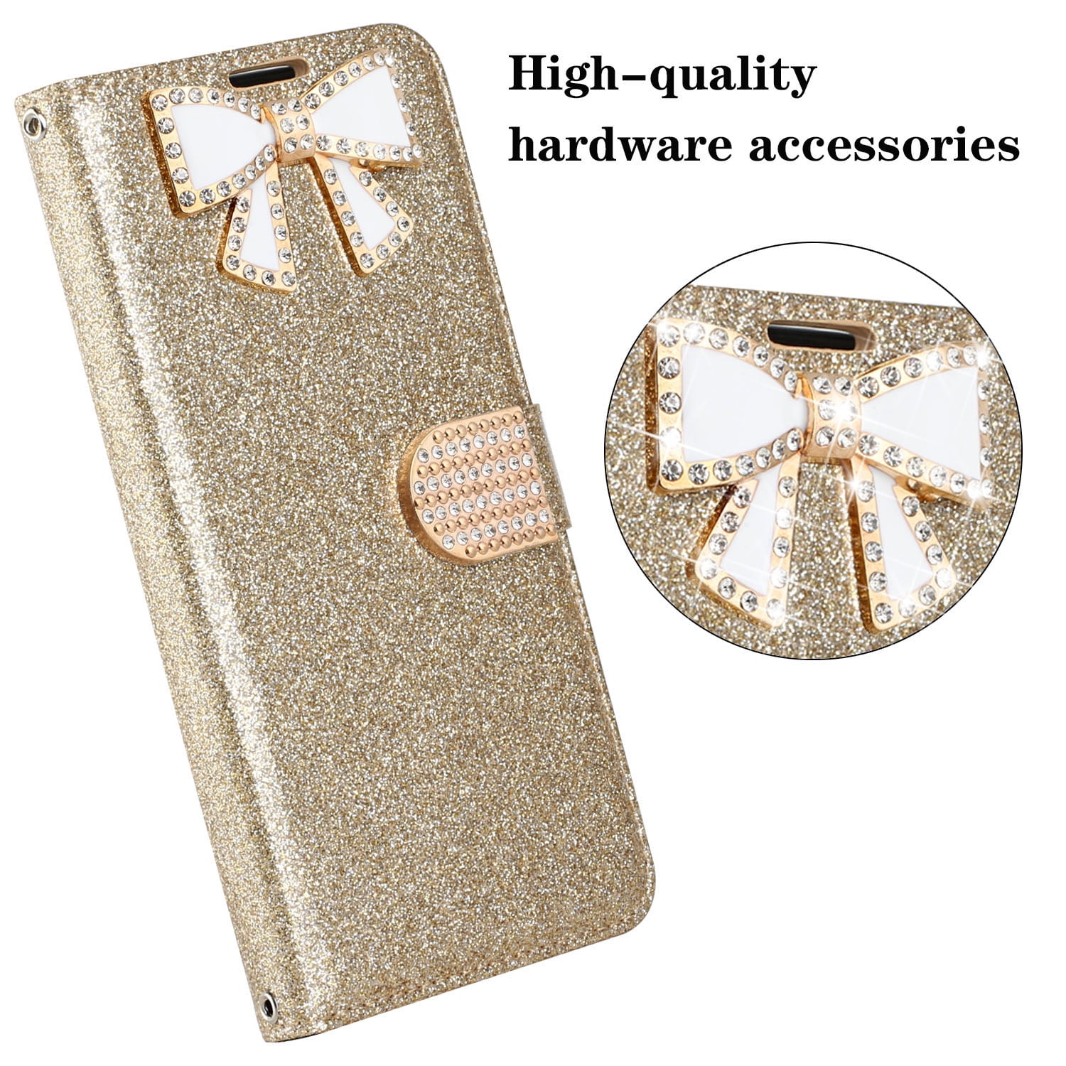 LG Stylo 6 Sparkle Diamond Wallet Case