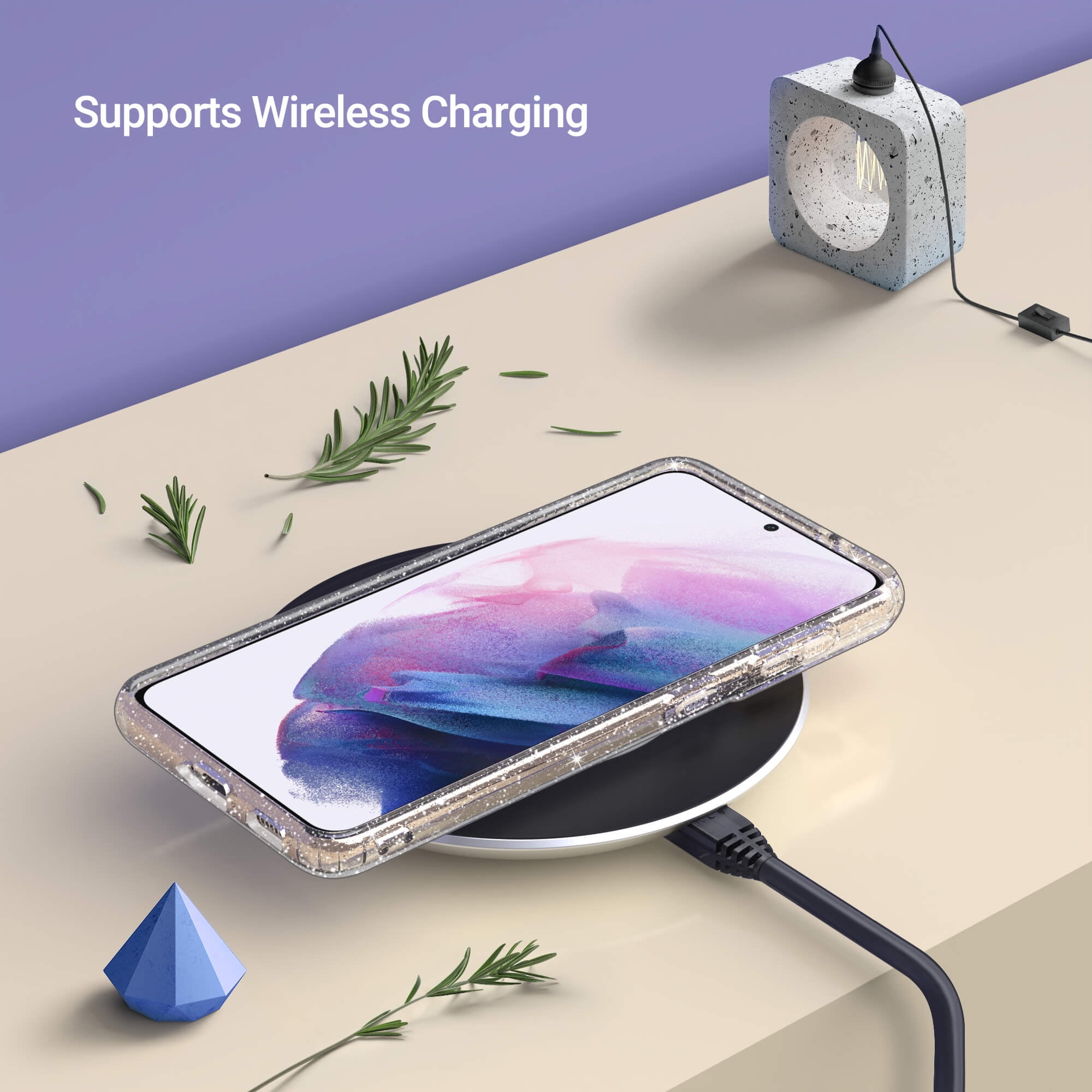 ULAK Clear Slim Shockproof Case for Samsung S21