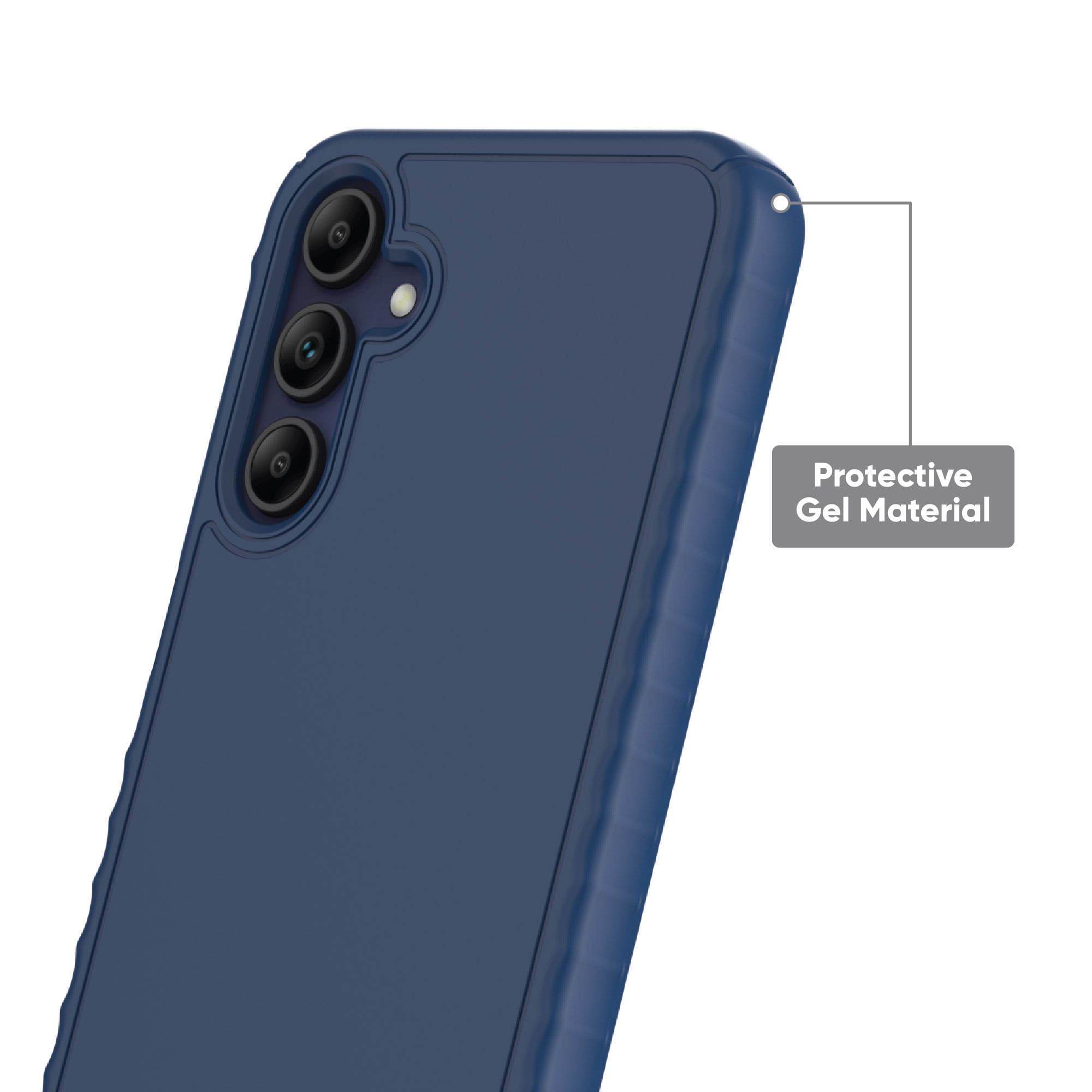 onn. Blue Protective Gel Case for Galaxy A15 5G