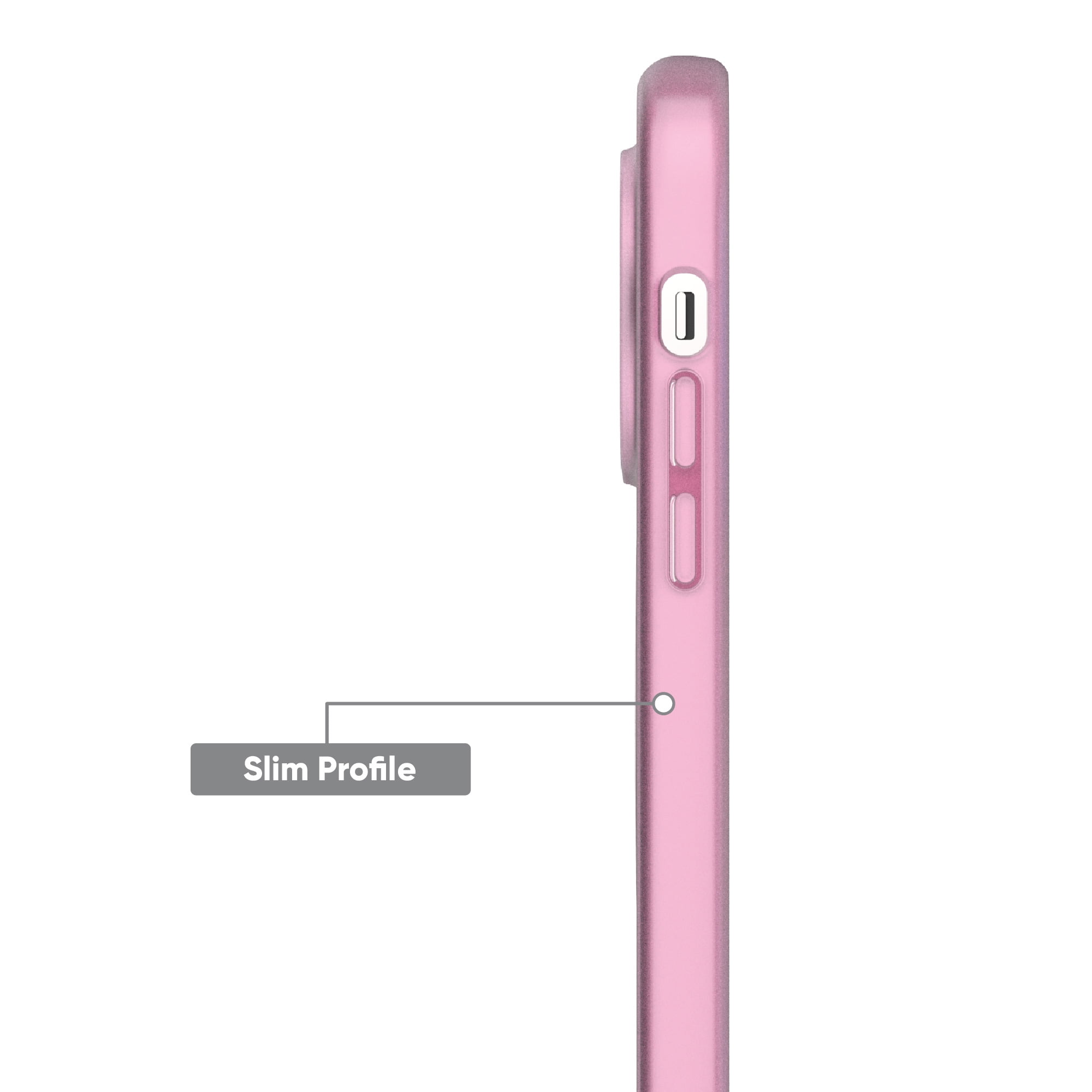 onn. Frosted Pink MagSafe Phone Case for iPhone 14 Pro Max