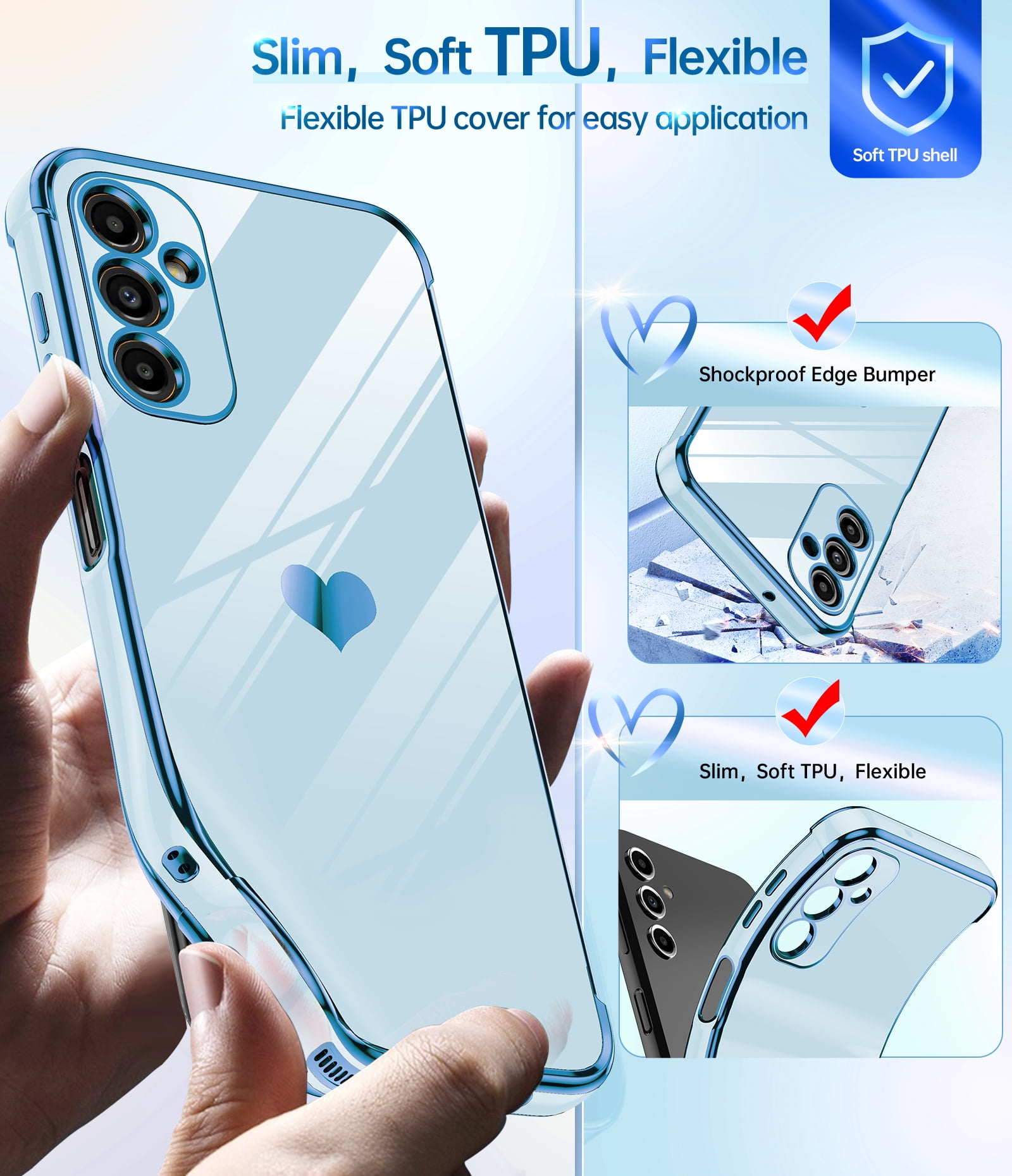 LeYi Samsung Galaxy A14 Case with Screen Protector