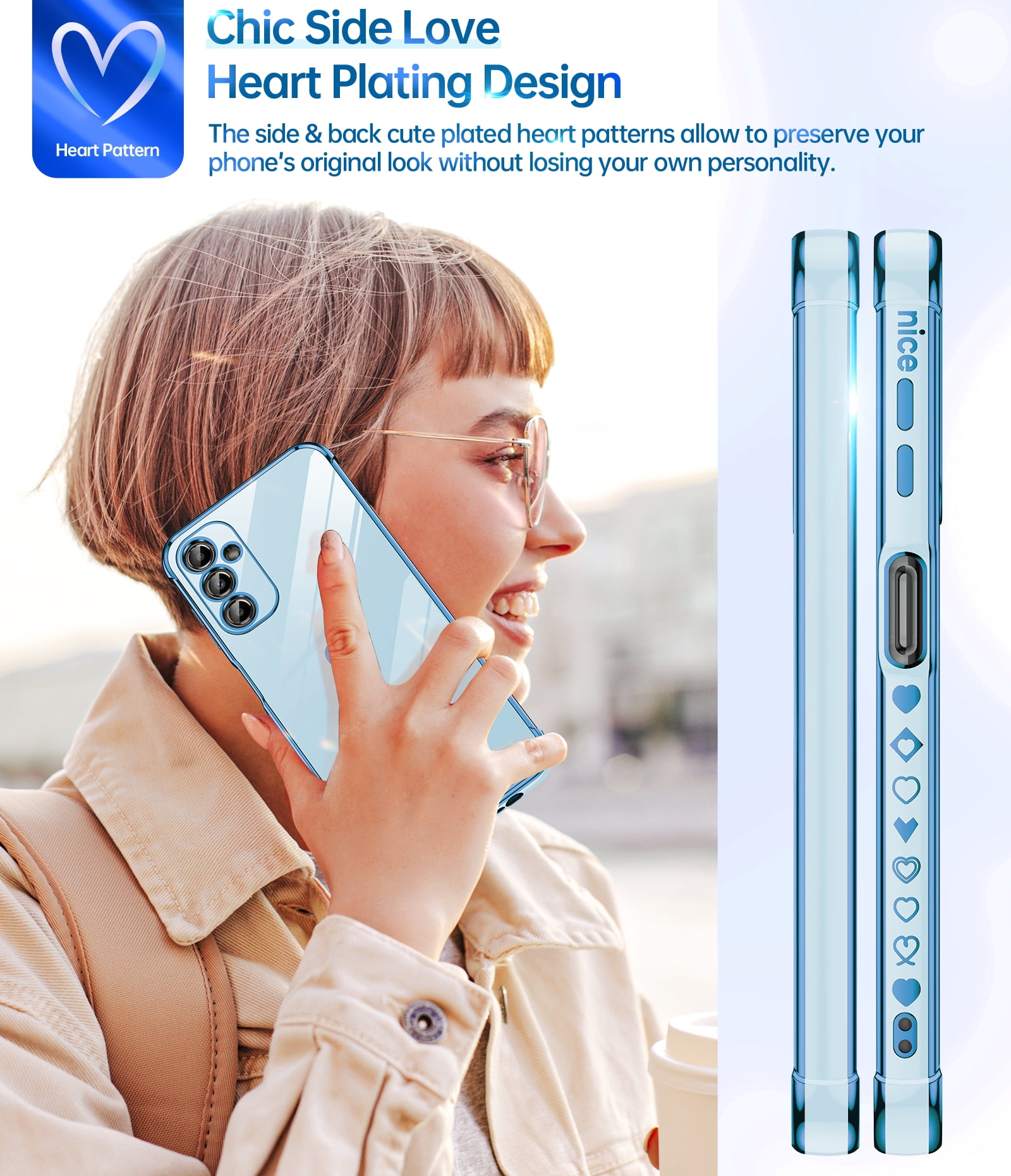 LeYi Samsung Galaxy A14 Case with Screen Protector