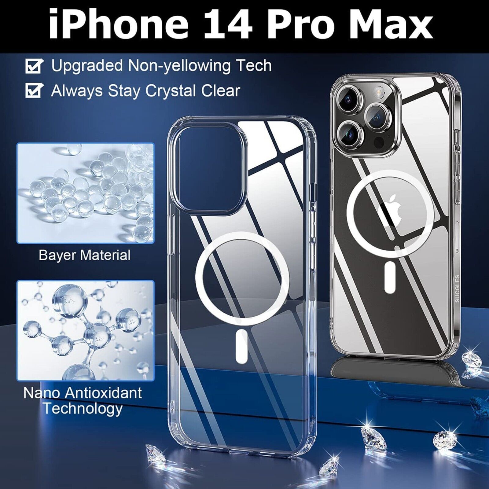 iPhone 15 14 13 12 11 Pro Max Clear Case